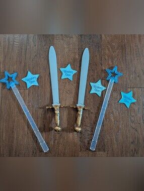 Lot of Cinderella's Royal Table Wands, Swords, and Wishing Stars